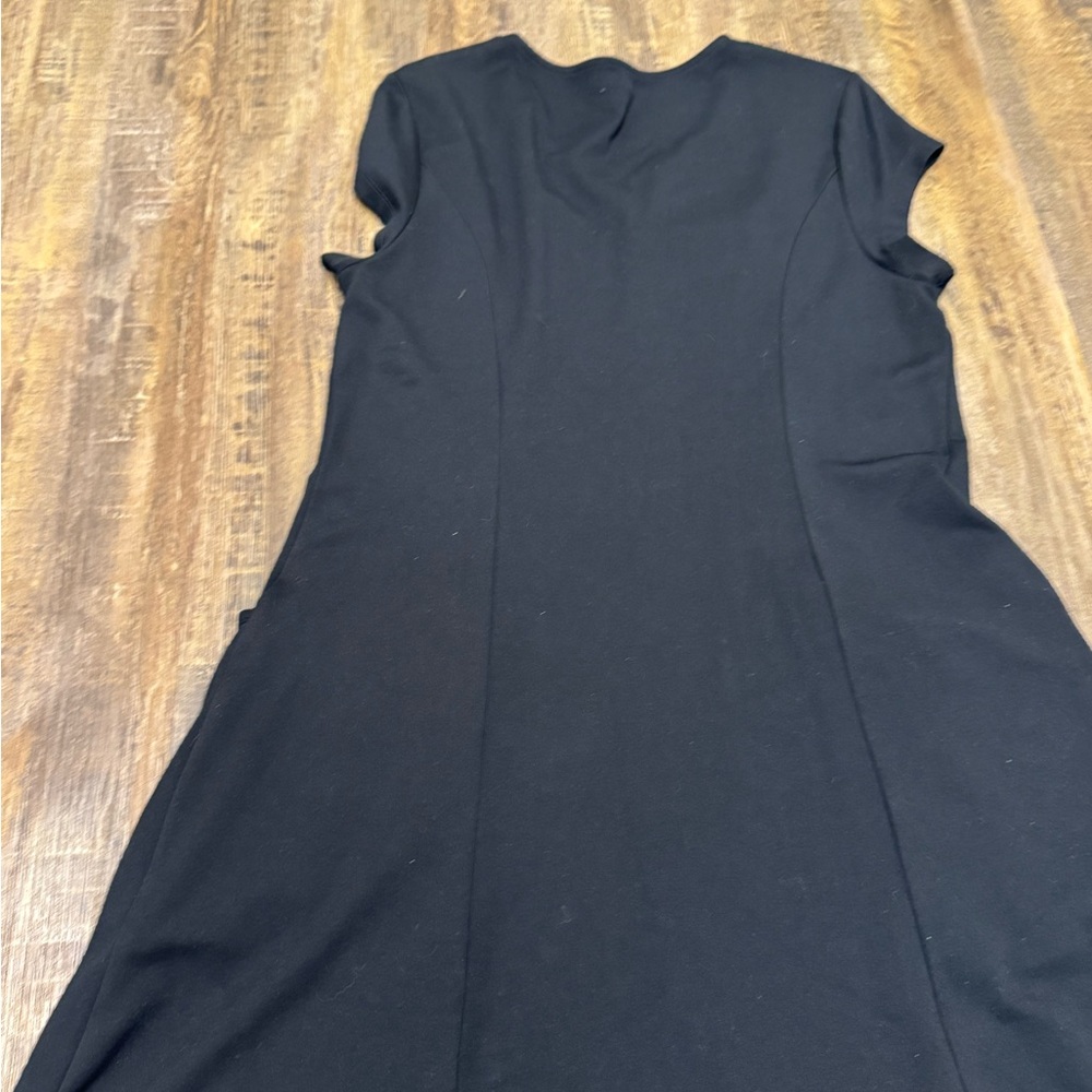 Coldwater Creek Black Pocket Knit Dress Size M Casual Minimalist - Picture 10 of 13
